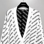 Balenciaga Mini Allover Logo Cardigan in White