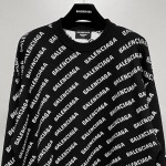 Balenciaga Mini Allover Logo Sweater in Black