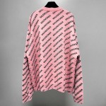 Balenciaga Mini Allover Logo Sweater in Pink