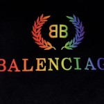 Balenciaga BB Balenciaga printed hoodies Rainbow