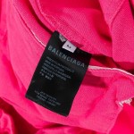 Balencaiga Chest Logo Denim Jacket Fluo Pink