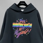 Balenciaga 90/10 Hoodie Wide Fit in Black