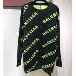 Balenciaga Allover Logo Crewneck Sweater Black / Green