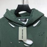 Balenciaga Caps Destroyed Hoodies Green