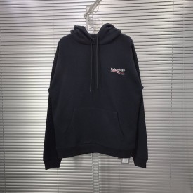 Balenciaga Print Hoodies Black