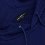 Balenciaga Print Hoodies Blue