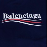 Balenciaga Print Hoodies Blue