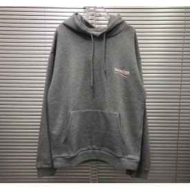 Replica Balenciaga Print Hoodies Grey