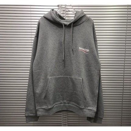 Balenciaga Print Hoodies Grey