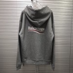 Balenciaga Print Hoodies Grey