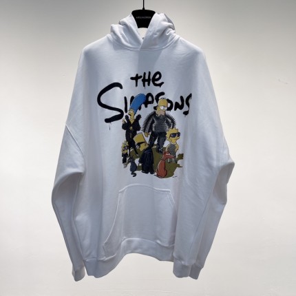 Balenciaga The Simpsons Tm & © 20th Television Hoodie Wide Fit in White