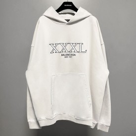 Balenciaga XXXL Hoodie Large Fit in White