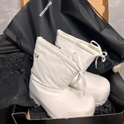 Replica Balenciaga Alaska High Boot in White