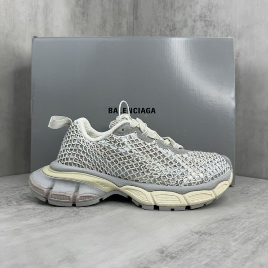 Balenciaga 3XL Fishnet Sneaker in Eggshell