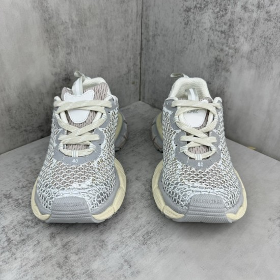 Balenciaga 3XL Fishnet Sneaker in Eggshell