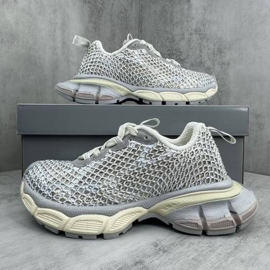 Balenciaga 3XL Fishnet Sneaker in Eggshell