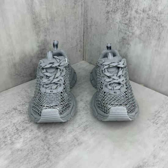 Replica Balenciaga 3XL Fishnet Sneaker in Silver