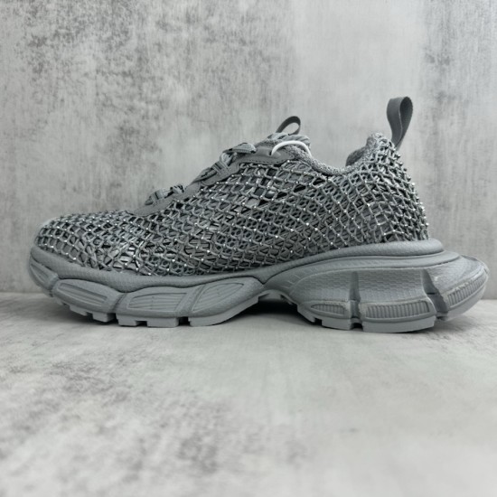 Replica Balenciaga 3XL Fishnet Sneaker in Silver