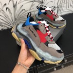 Balenciaga Triple S Sneakers Red Grey Blue