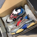 Balenciaga Triple S Sneakers Red Grey Blue