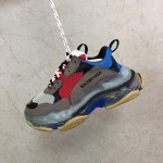 Balenciaga Triple S Sneakers Red Grey Blue