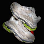 Balenciaga Triple S Sneaker Grey / Green color