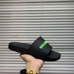 Balencaiga Piscine Slide Sandals Black / Green 