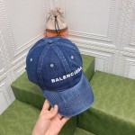 Balenciaga Baseball Cap Denim