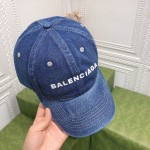 Balenciaga Baseball Cap Denim