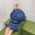 Balenciaga Baseball Cap Denim