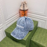 Balenciaga Baseball Cap Denim LIght Blue