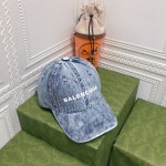 Balenciaga Baseball Cap Denim LIght Blue