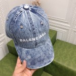 Balenciaga Baseball Cap Denim LIght Blue