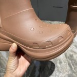 Balenciaga Crocs™ Boot in Brown