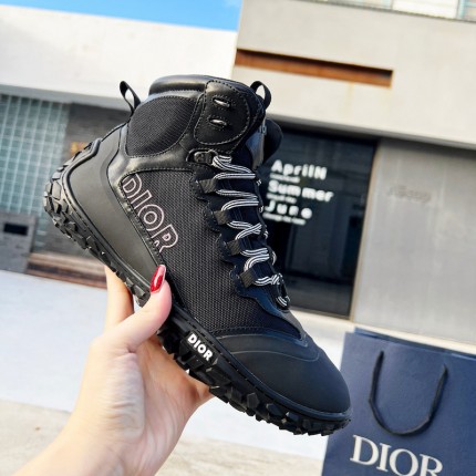 Dior Diorizon Hiking Ankle Boot Black Technical Mesh with Black Rubber