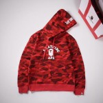 Bape Color Camo College Pullover Hoodies Red