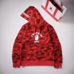 Bape Color Camo College Pullover Hoodies Red