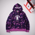 Bape Color Camo College Pullover Hoodies Purple