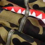 Bape 1st Camo Shark Crewneck Green