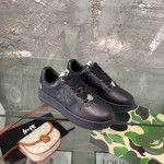 A Bathing Ape Bape Sta Low Sneakers Black Leather