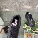 A Bathing Ape Bape Sta Low Sneakers Black Leather