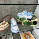 A Bathing Ape Bape Sta Low Sneakers Blue Patent