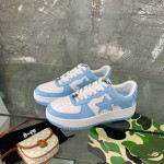 A Bathing Ape Bape Sta Low Sneakers Blue Patent