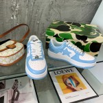 A Bathing Ape Bape Sta Low Sneakers Blue Patent