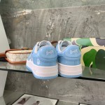 A Bathing Ape Bape Sta Low Sneakers Blue Patent