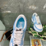 A Bathing Ape Bape Sta Low Sneakers Blue Patent