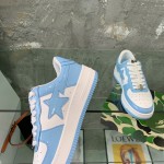 A Bathing Ape Bape Sta Low Sneakers Blue Patent