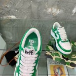 A Bathing Ape Bape Sta Low Sneakers Green Patent