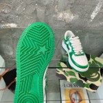 A Bathing Ape Bape Sta Low Sneakers Green Patent