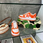 A Bathing Ape Bape Sta Low Sneakers Orange Patent